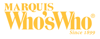 Marquis Who's Who logo in orange with the 'Since 1899' tagline.